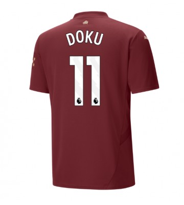 Manchester City Jeremy Doku #11 Tercera Equipación 2024-25 Manga Corta